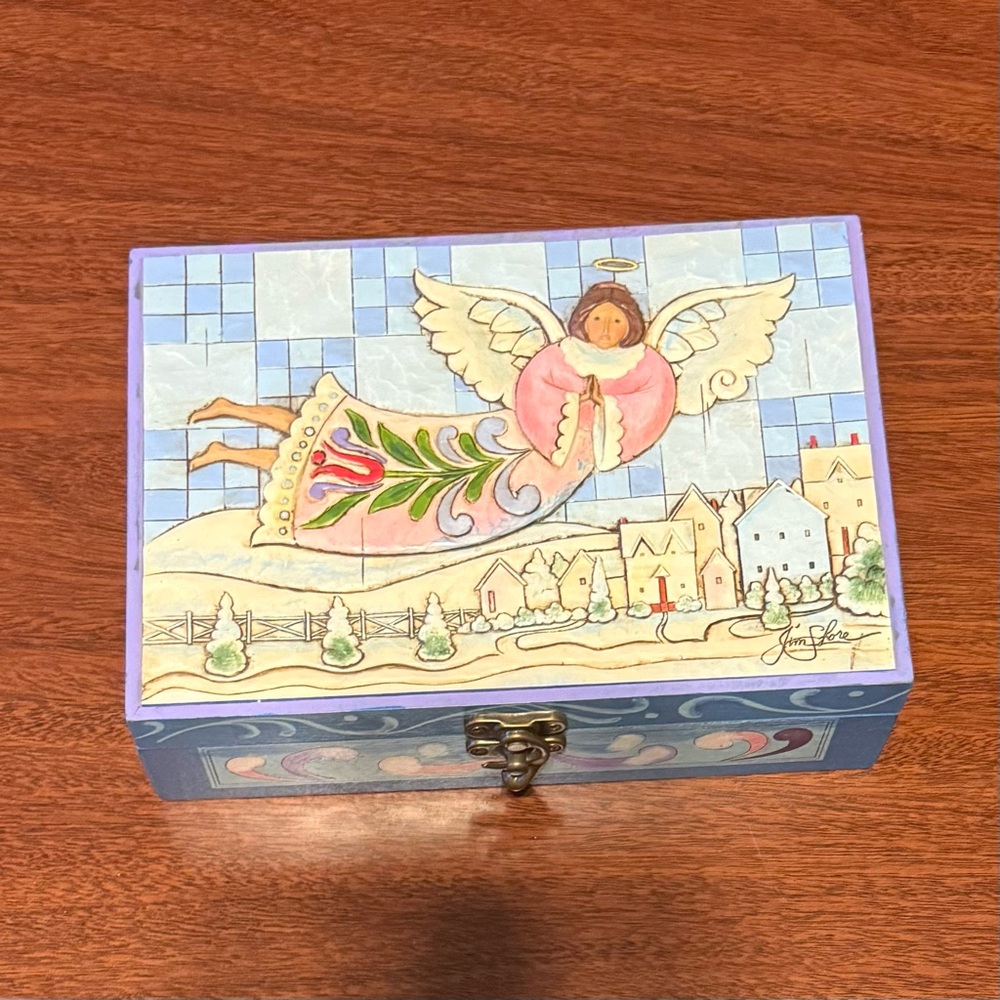 Jim Shore Heartwood Creek Music Makes the Season Merry Wood Keepsake Trinket Box